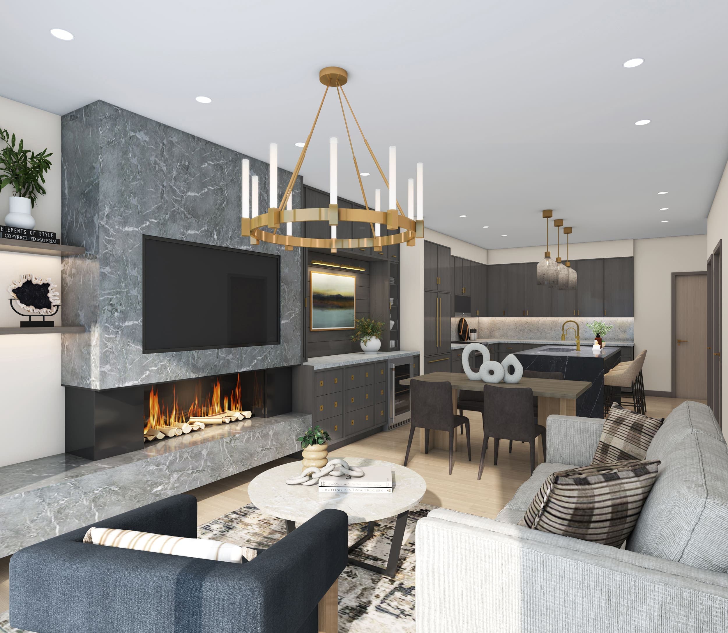 Rendering of the Adian West interior