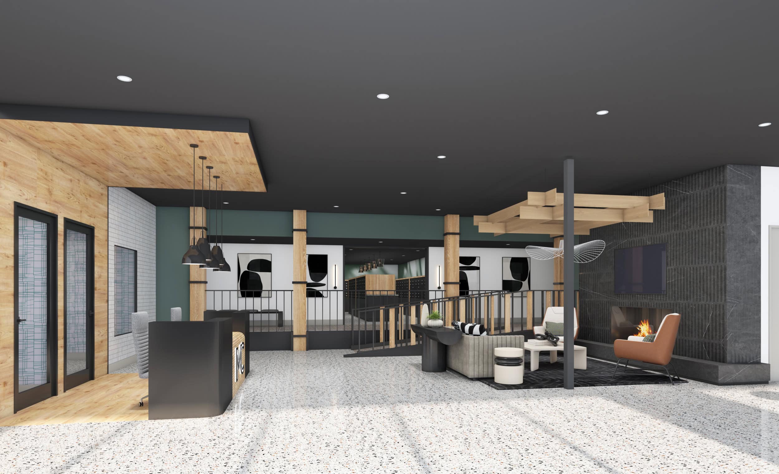 Rendering of the Metro Center interior