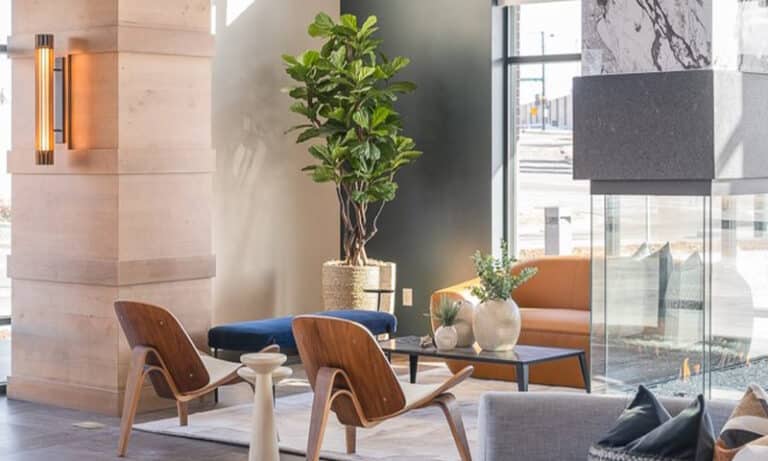 Multifamily amenity space designed by Studio 10
